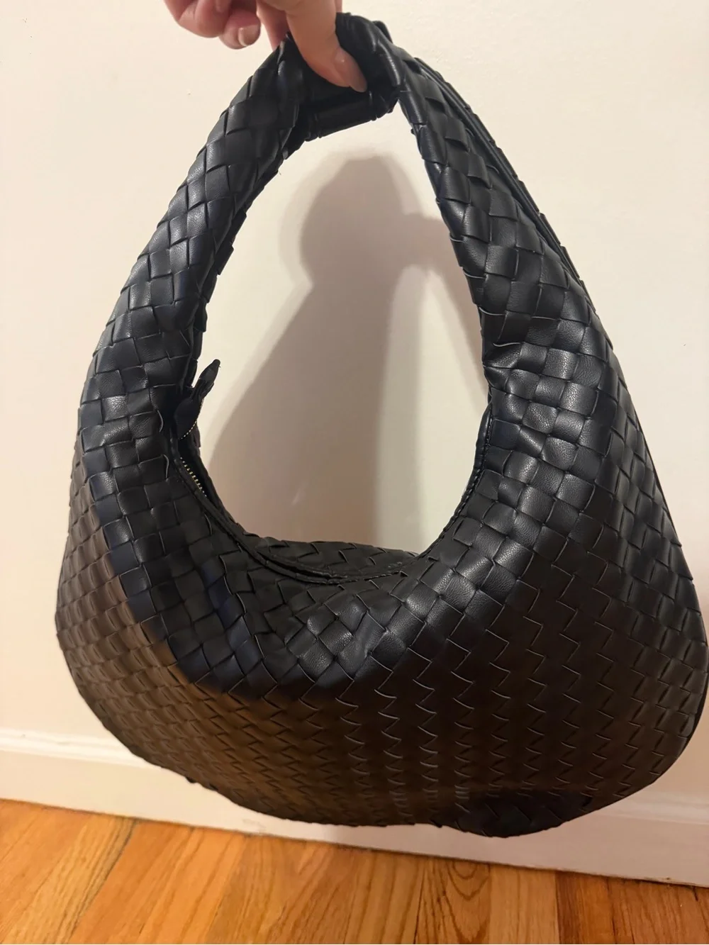 *NWT Abercrombie & Fitch Black Woven Hobo Bag